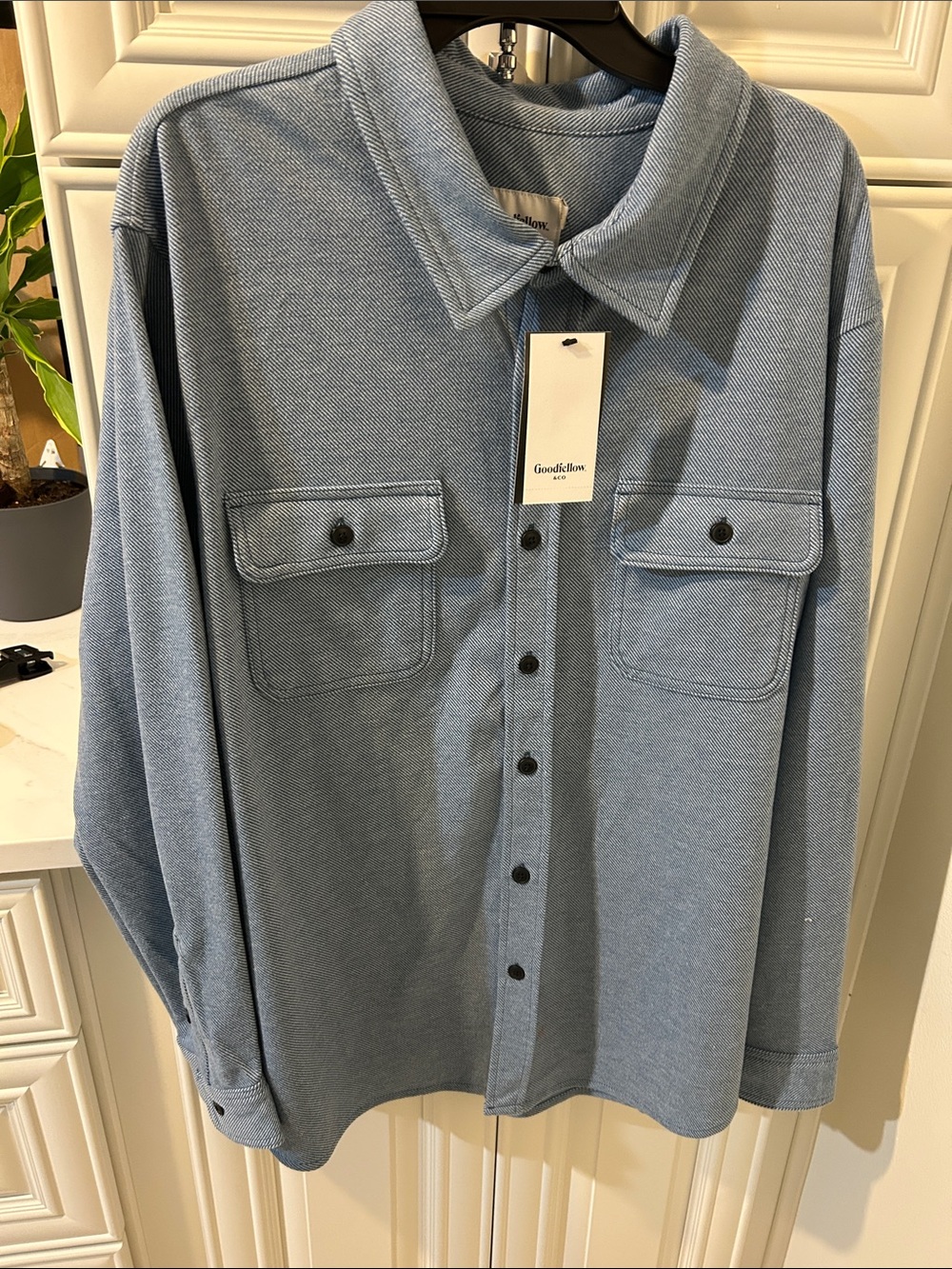 Goodfellow & Co. Dusty Blue Button-Front Shacket